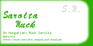 sarolta muck business card